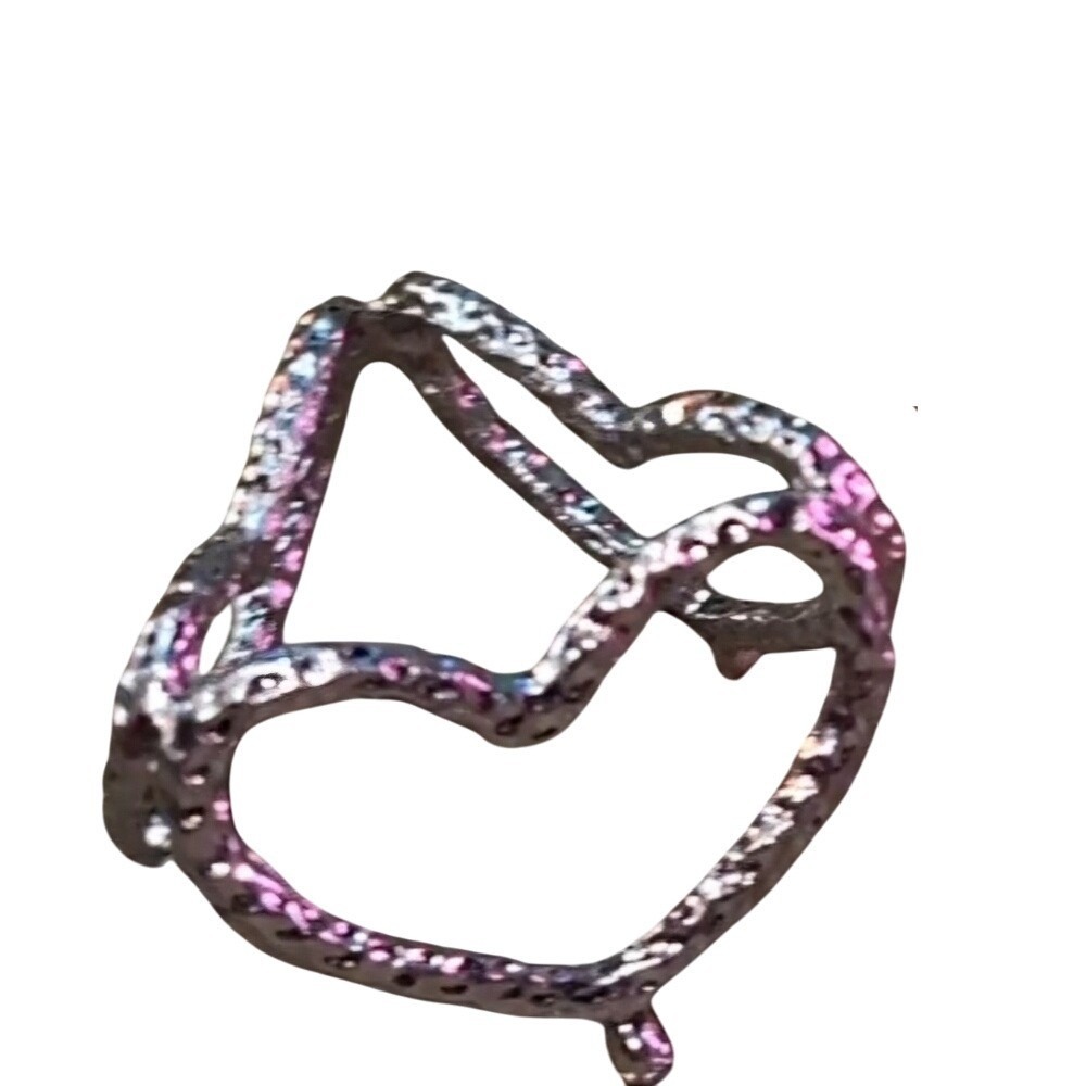 Silver‎ metal heart crystal sphere stand